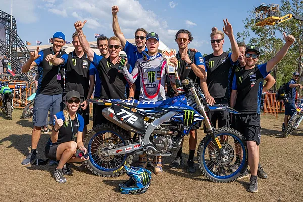 Jānis Mārtiņš Reišulis izcīna 2.vietu Pasaules čempionāta MX2 motokrosā Portugāles posmā un 6.vietu sezonas kopvērtējumā. 2026. Foto: MXGP